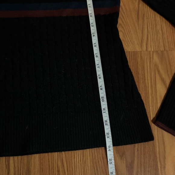 Obermeyer Donna Crew Neck Black Multicolor Striped Sweater Thermal Ski Winter - Picture 8 of 8